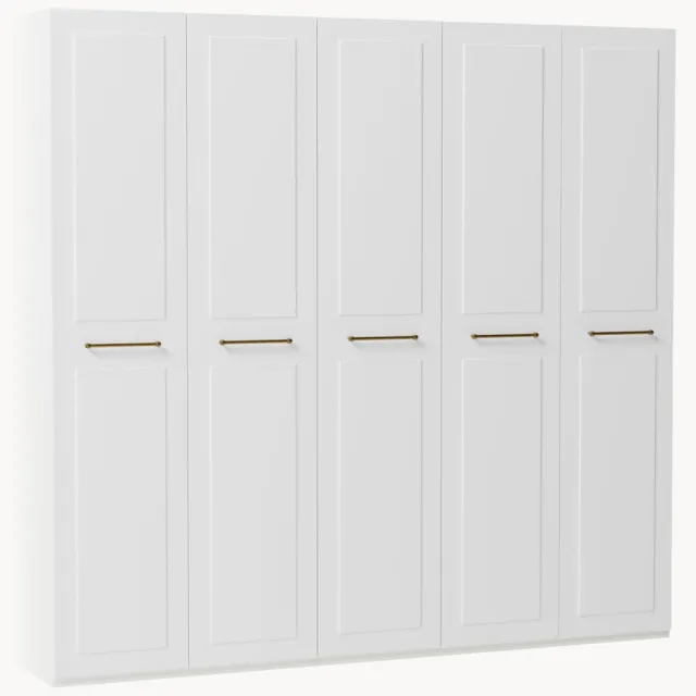 Westwing Collection Modulaire draaideurkast Charlotte, 250 cm breed, diverse varianten Wit