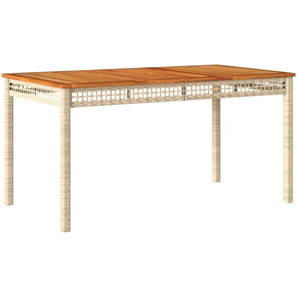 vidaXL 7-delige Tuinset met kussens poly rattan beige, foto 4