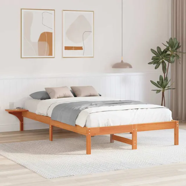 vidaXL Bedframe Wasbruin 120 x 200 cm Massief grenenhout