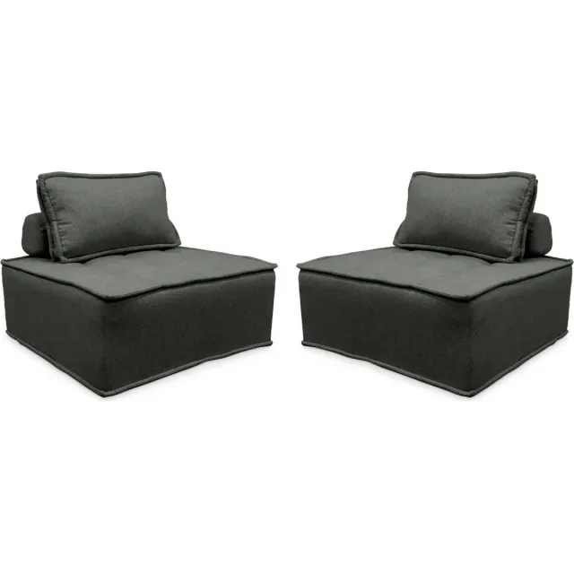 sweeek Set van 2 fauteuils modulaire bank - dao Grijs