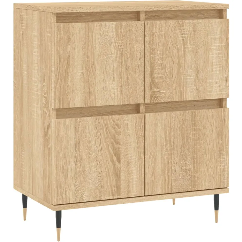 vidaXL Dressoirs 2 st bewerkt hout sonoma eikenkleurig, foto 4