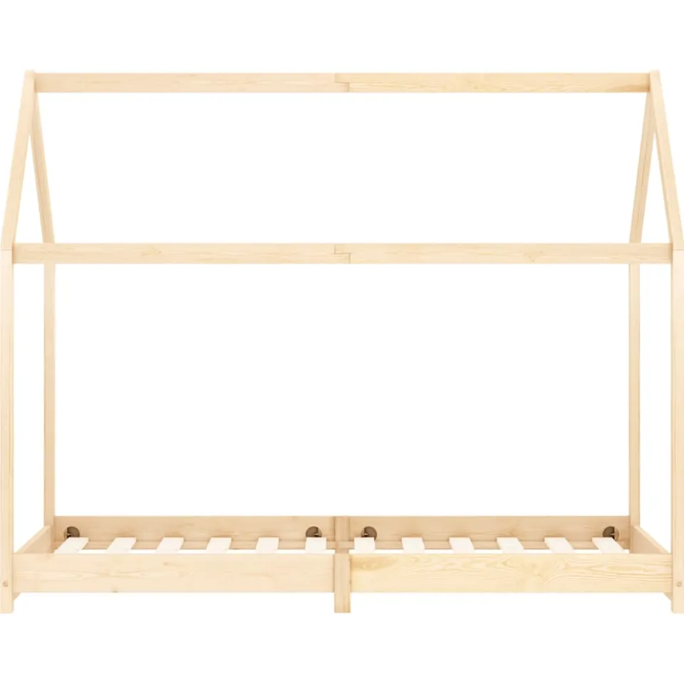 vidaXL Kinderbedframe massief grenenhout 90x200 cm bruin, foto 3