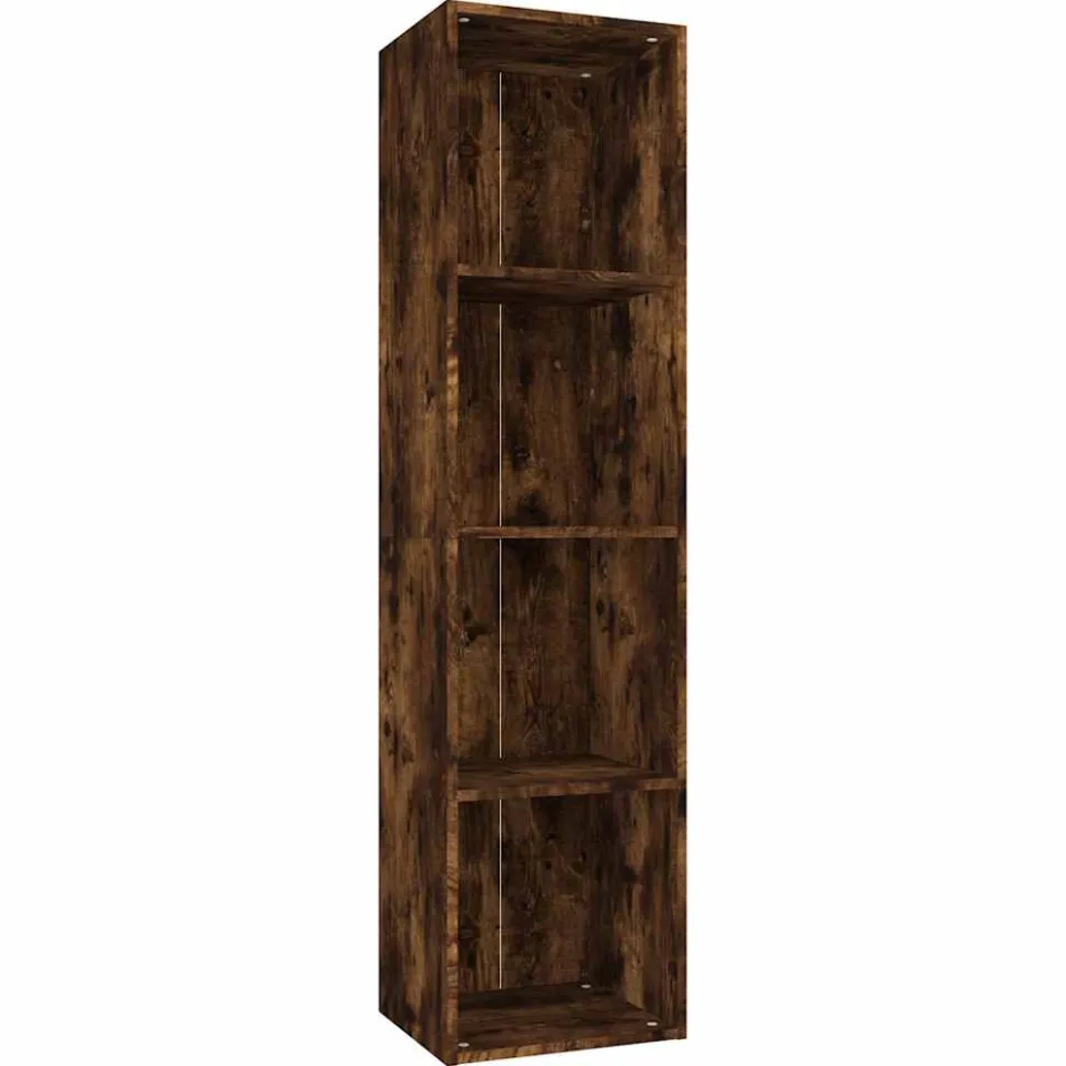 vidaXL Boekenkast / tv-meubel 36x30x143 cm bewerkt hout gerookt eiken Bruin