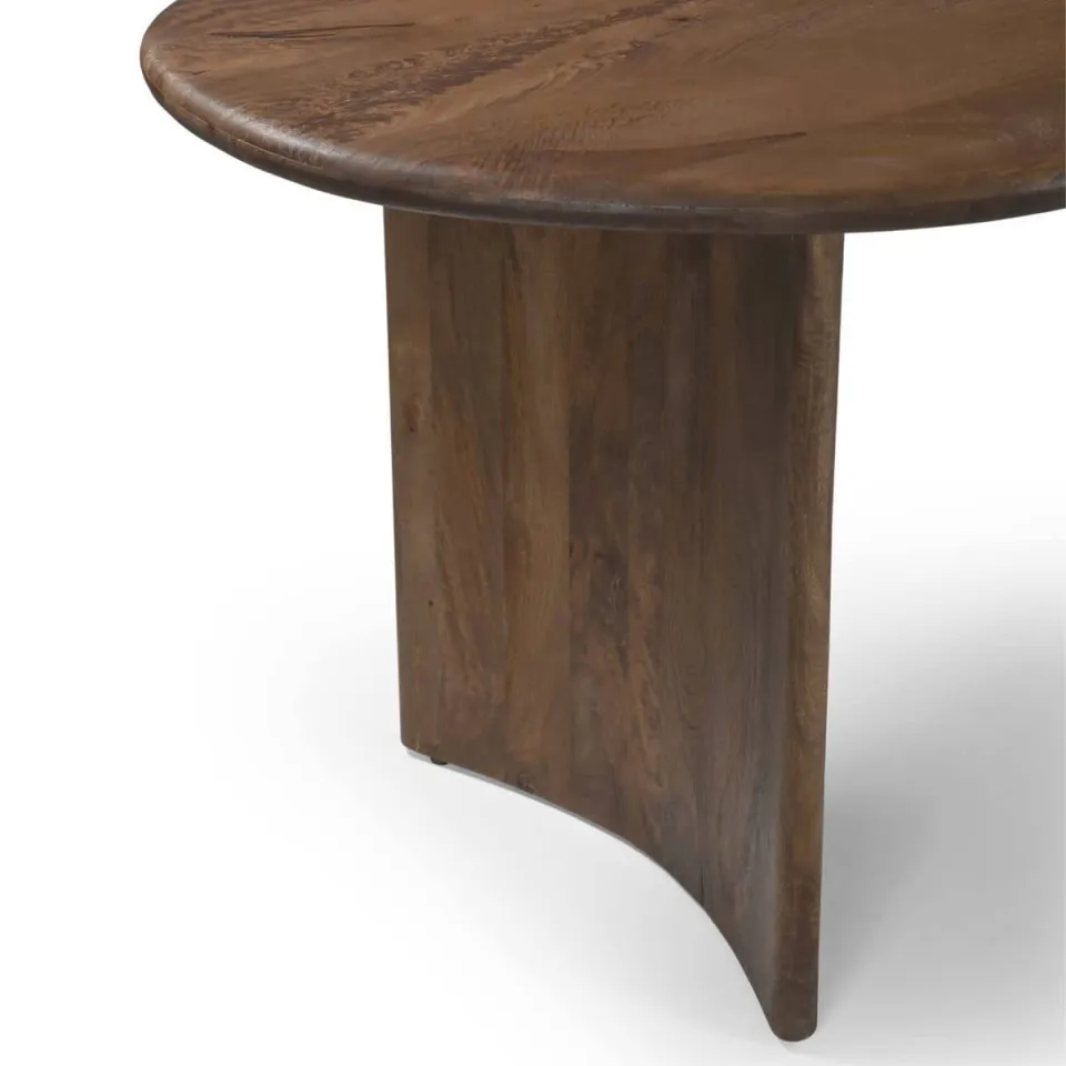 Giga Meubel Eettafel Tornio - Organisch Donkerbruin Hout - 240x110x76cm bruin, foto 6