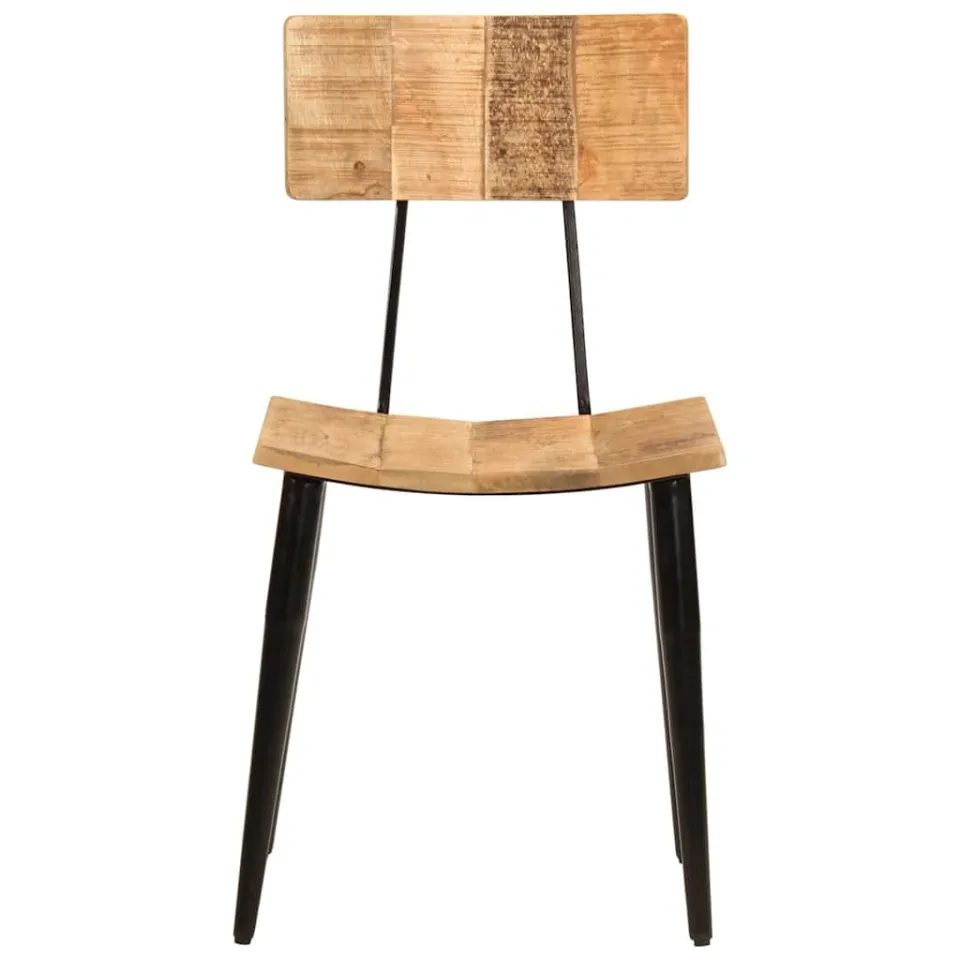 vidaXL Eetkamerstoelen 2 st 44x40x80 cm massief mangohout Bruin