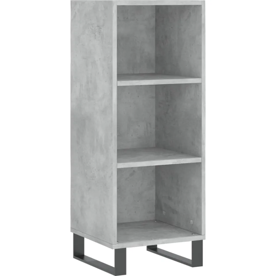vidaXL Dressoir 34,5x32,5x90 cm bewerkt hout betongrijs grijs, foto 3