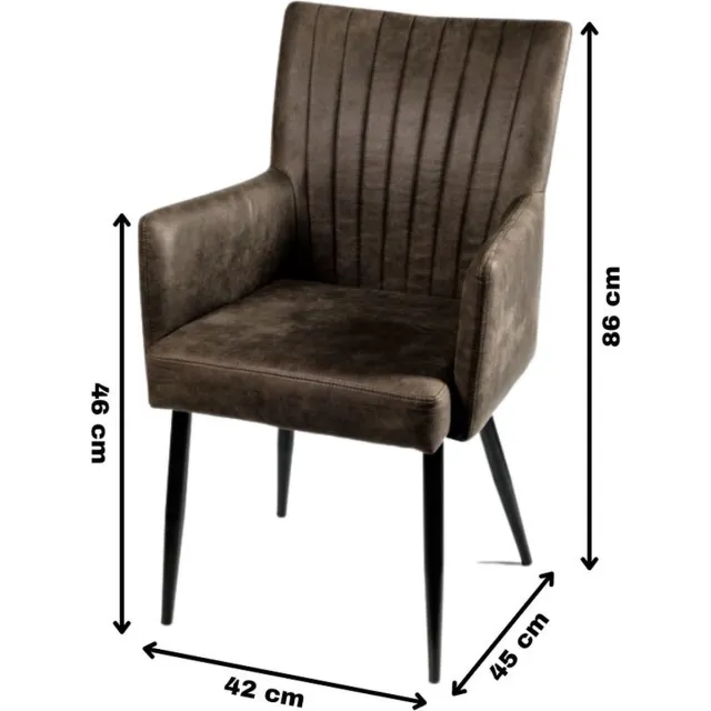 WAYS. Sfeervolle Kunstleren eetkamerstoelen – Mouse – Houten poten – Klassiek design – 6 stuks Grijs