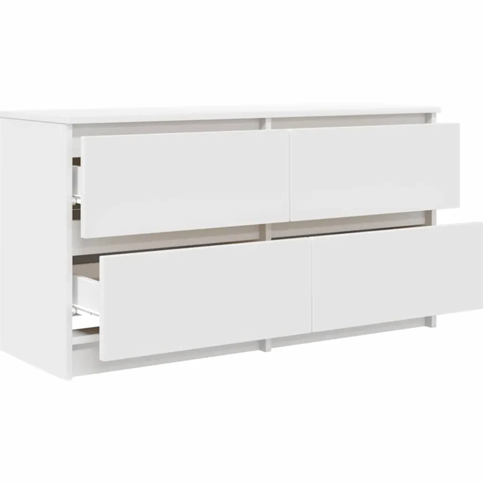 vidaXL Tv-meubel 100x35x54 cm bewerkt hout wit, foto 4