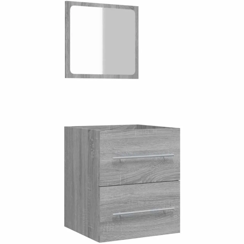vidaXL Badkamerkast met spiegel 41x38,5x48 grijs sonoma eikenkleurig