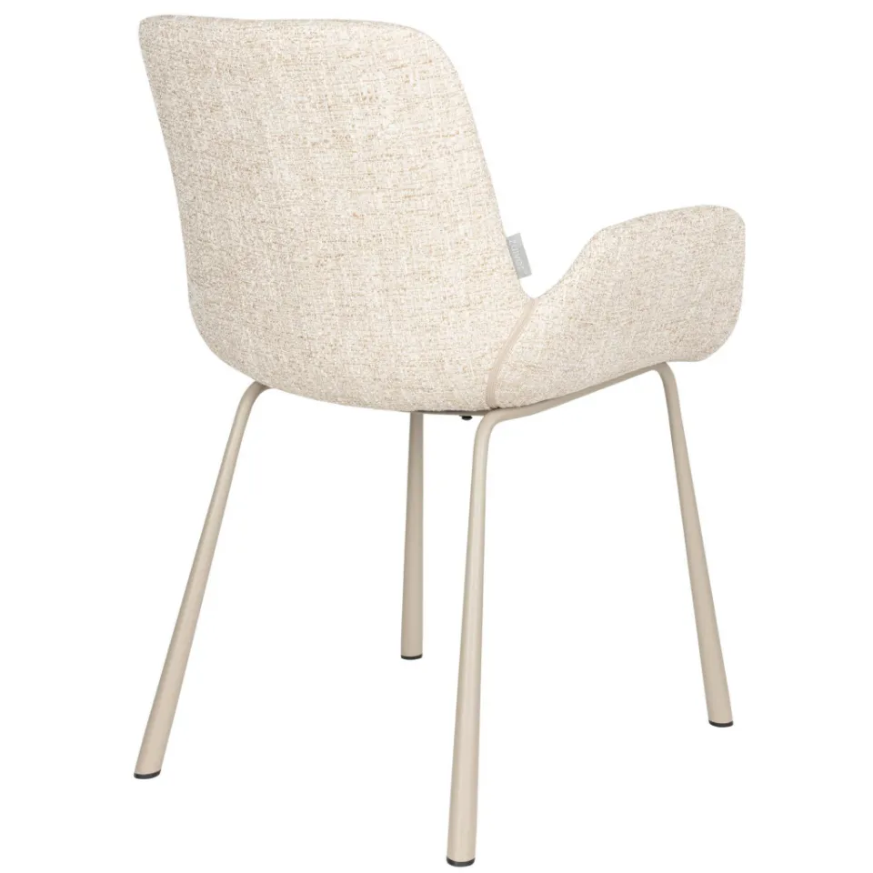 Zuiver Brit eetkamerstoel met armleuningen beige