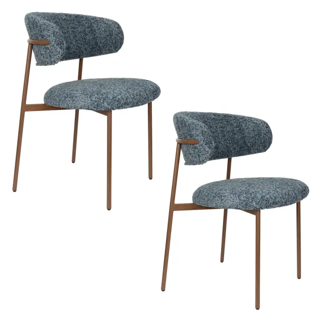 Housecraft Living Claes eetkamerstoel blauw