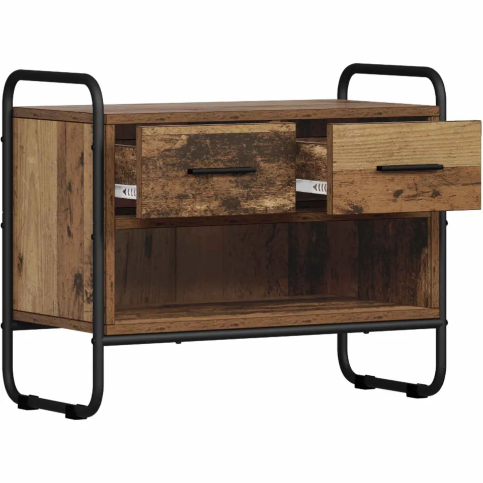 vidaXL Tv-meubel 60 x 30 x 50 cm Oud hout Bewerkt hout Bruin