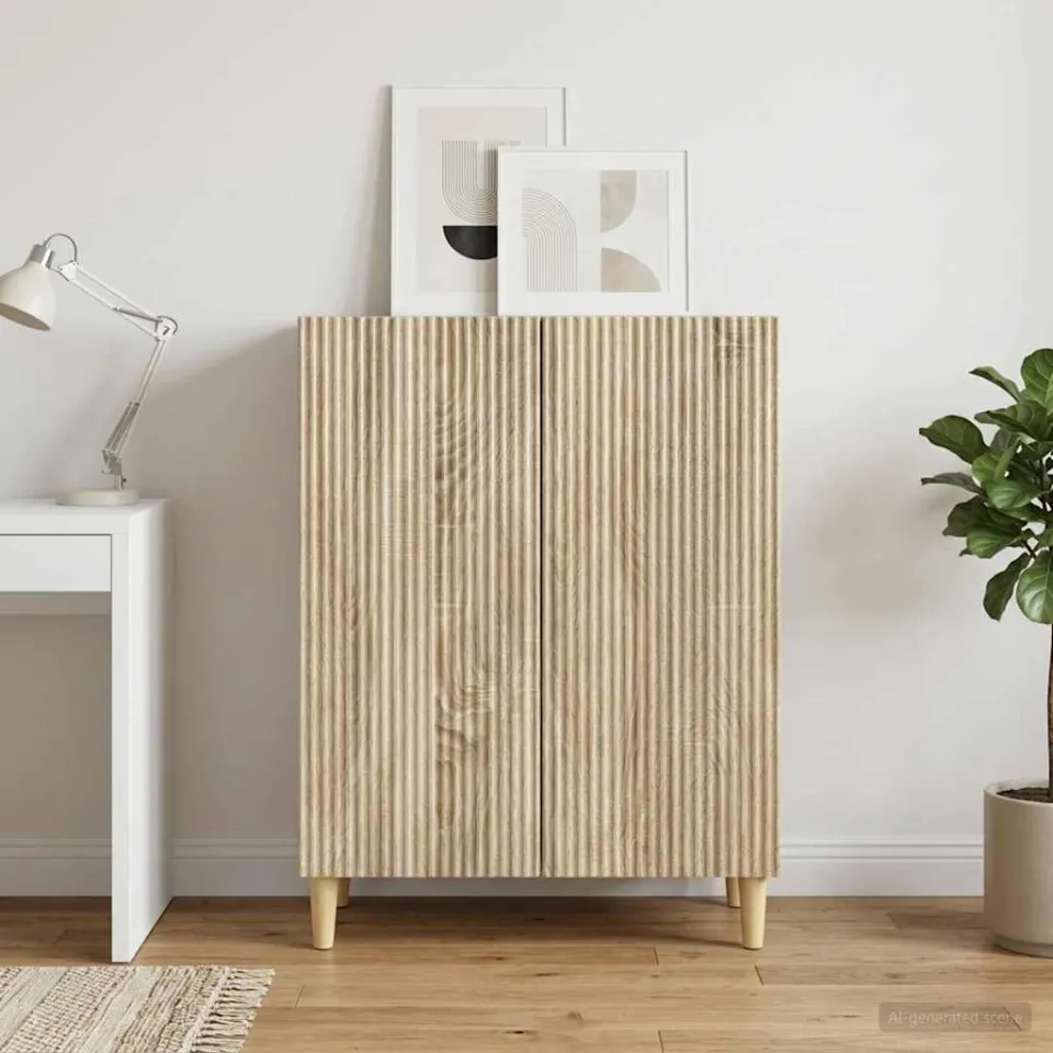 vidaXL Dressoir Sonoma Eiken 66 x 34,5 x 90 cm Bewerkt hout, foto 3