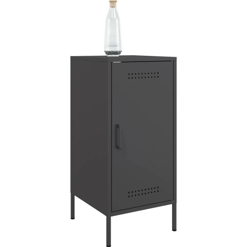 vidaXL Dressoirs 2 st 36x39x79 cm staal zwart, foto 4