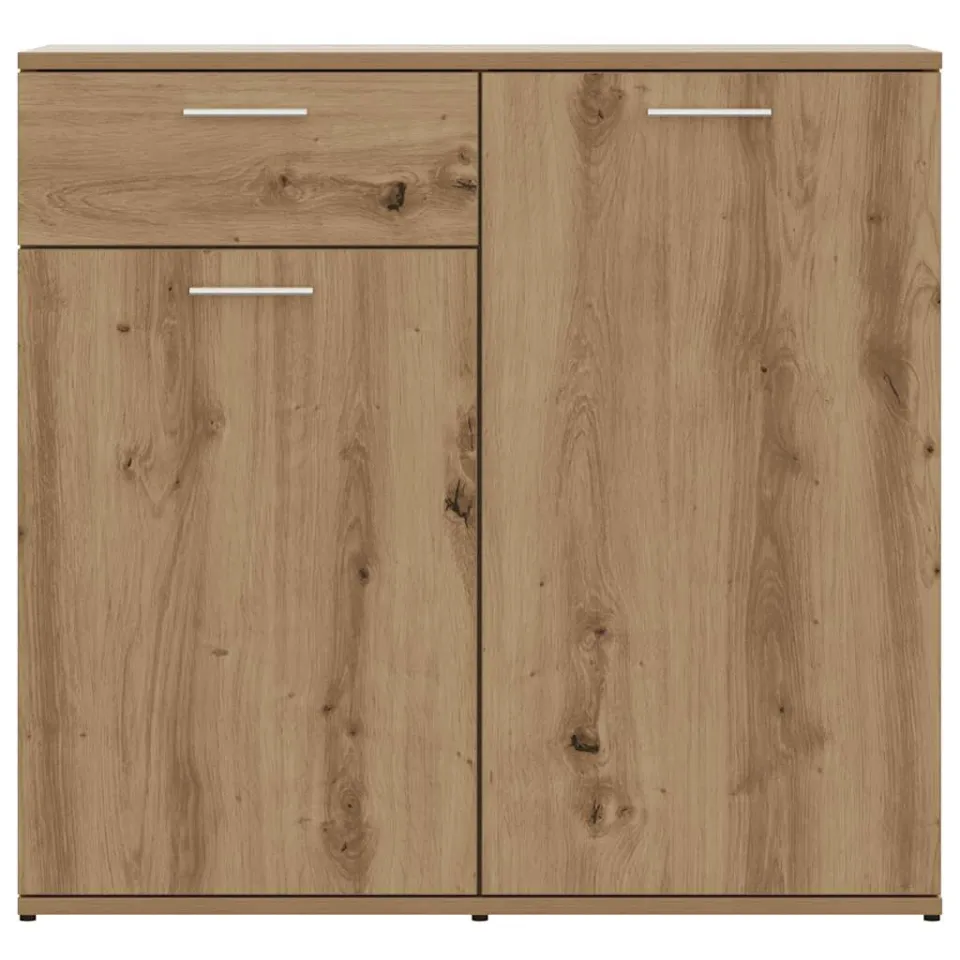 vidaXL Dressoir 80x36x75 cm bewerkt hout artisanaal eikenkleur, foto 4