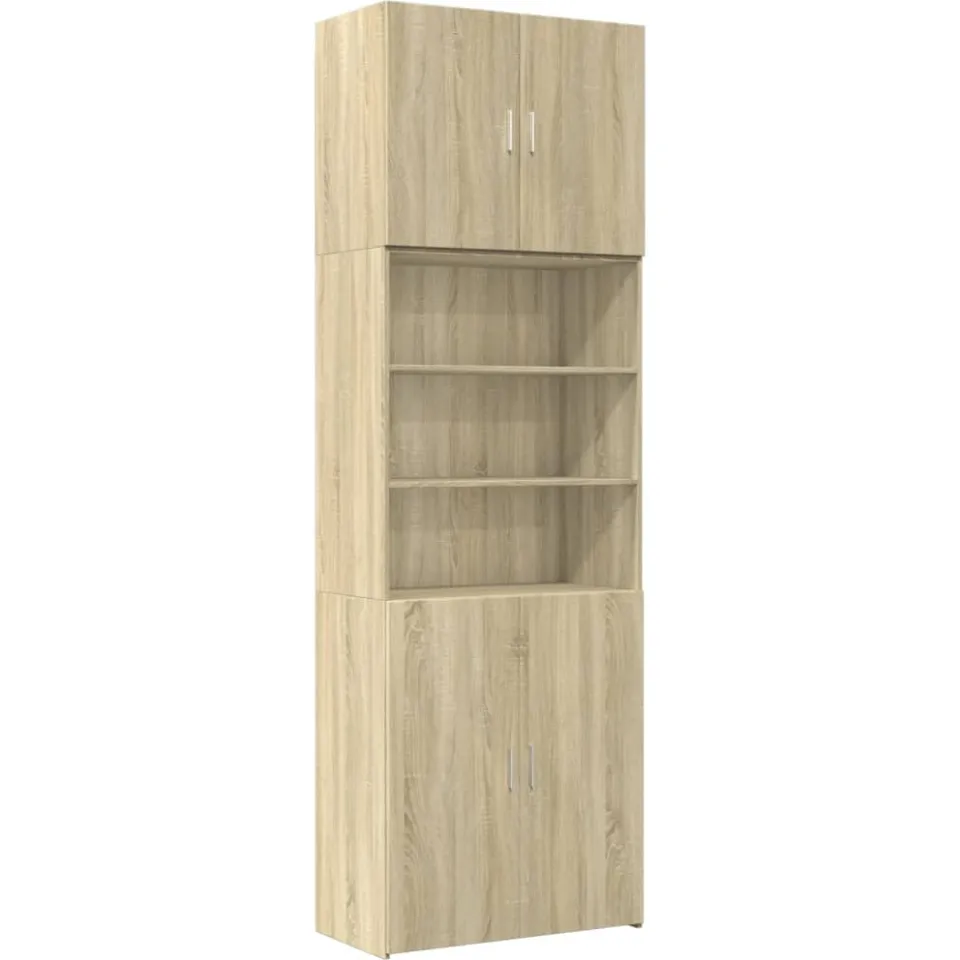 vidaXL Hoge kast 80x42,5x249 cm bewerkt hout sonoma eikenkleurig, foto 3