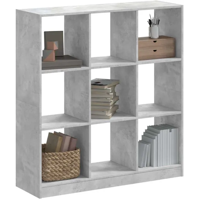vidaXL Boekenkast 102x32x108 cm bewerkt hout betongrijs