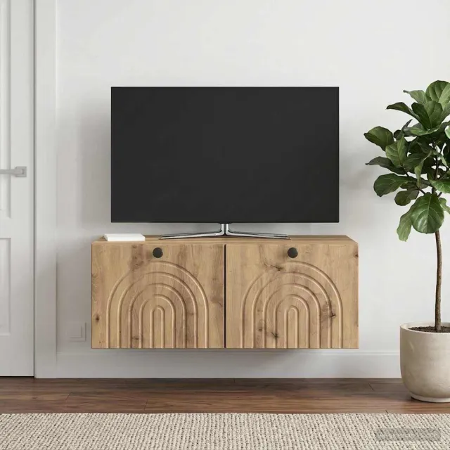 vidaXL Wandbeugel TV-kast 78,5 x 41 x 30 cm Artisanaal eiken, foto 2