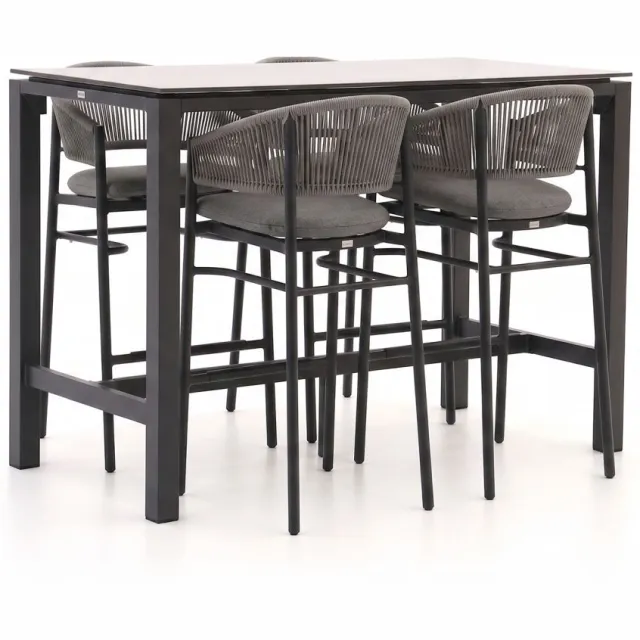 Bellagio tuinmeubelen Bellagio Panaro/Trecenta 150cm barset 5-delig Zwart