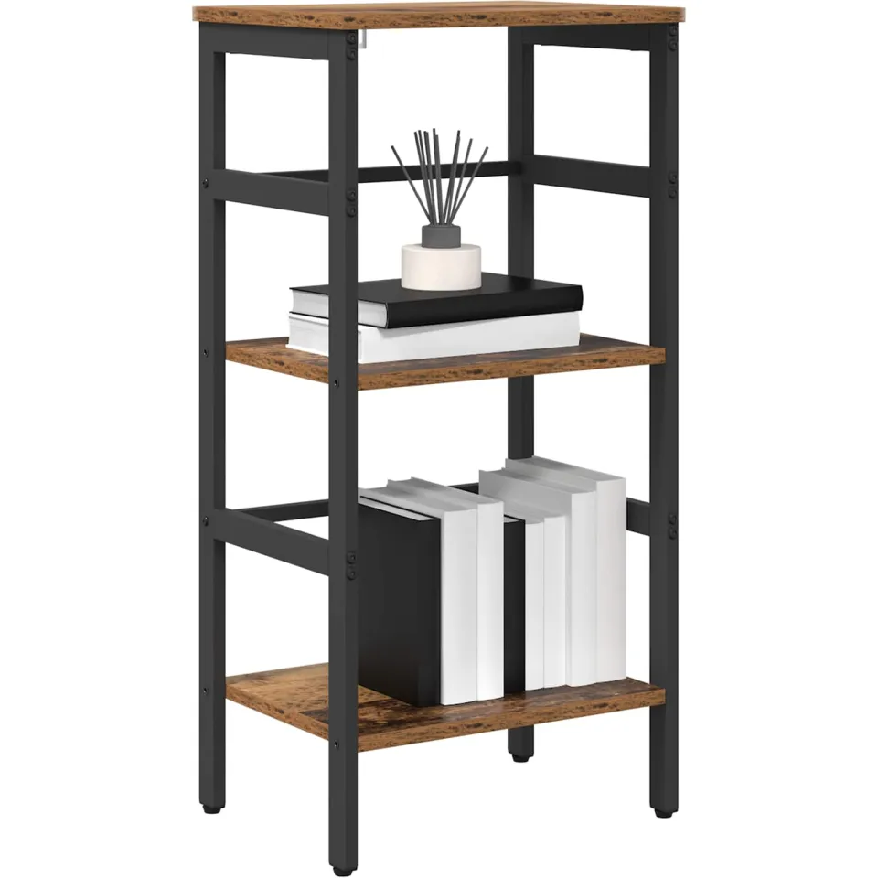 vidaXL Boekenkast 2-laags 40 x 29,5 x 81 cm Bewerkt hout Oud Hout Bruin