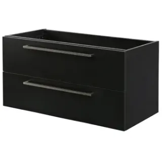 Aquazuro Wastafelonderkast Arezzo 99cm - Zwart Mat - Met 2 Lades - 99,2x45x37,4cm