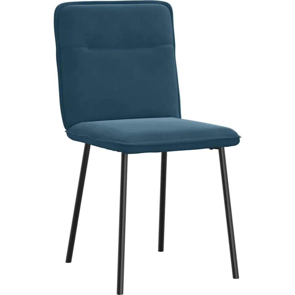 vidaXL Eetkamerstoelen 2 st fluweel blauw