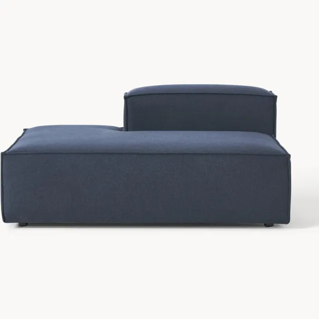 Westwing Collection Chaise longue module Lennon Blauw