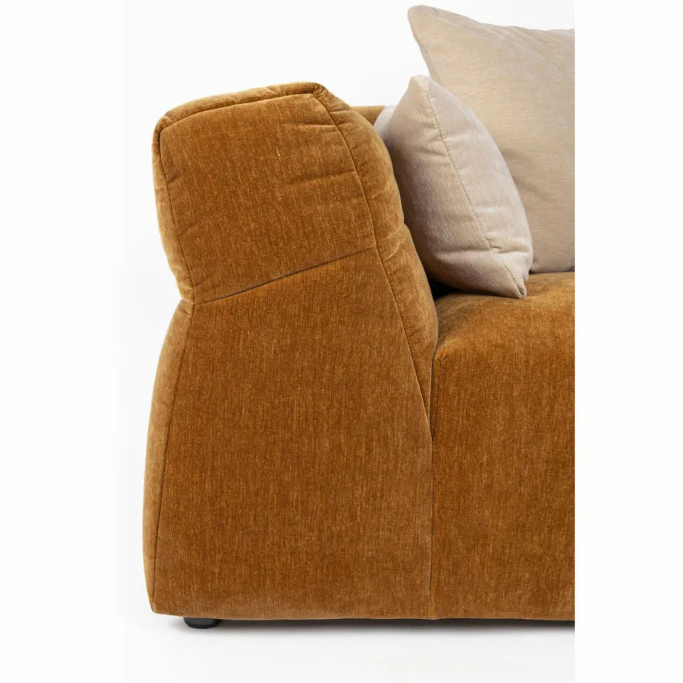 Dutchbone hoekbank Hodge 4,5-zitsbank rechts - okergeel/bruin, foto 4