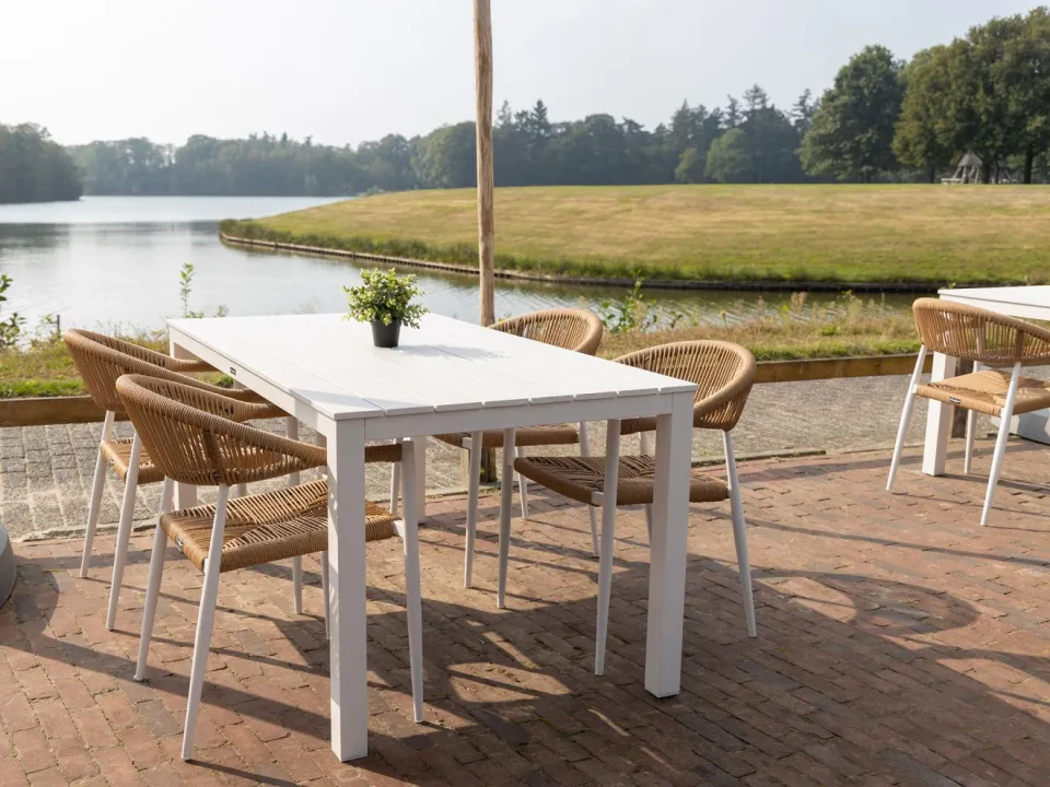 Manifesto Furniture Manifesto Menzano dining tuintafel 160x90x75cm wit, foto 5
