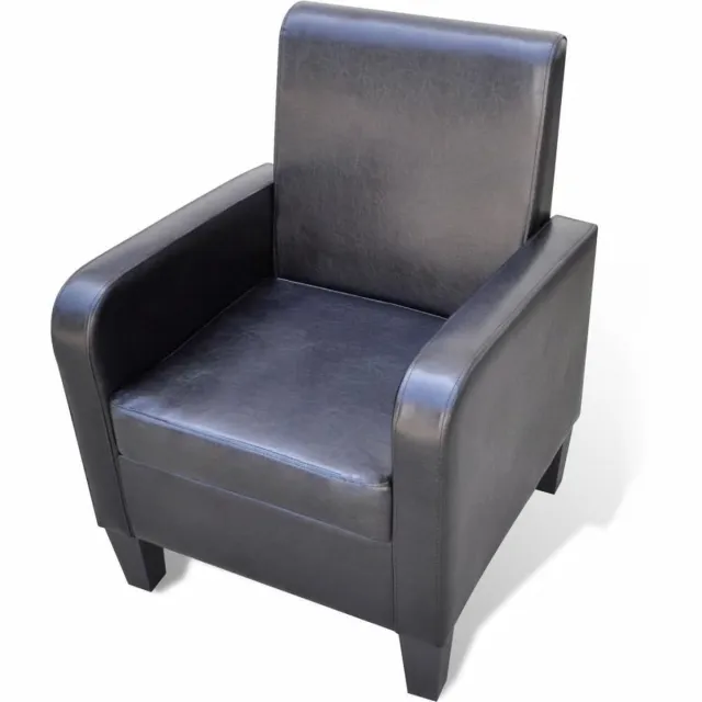 vidaXL Fauteuil - kunstleer - zwart
