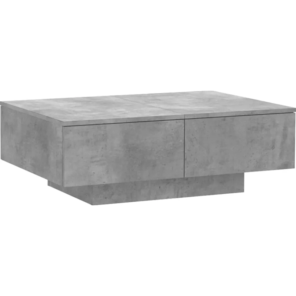 vidaXL Salontafel 90x60x31 cm bewerkt hout betongrijs grijs, foto 3