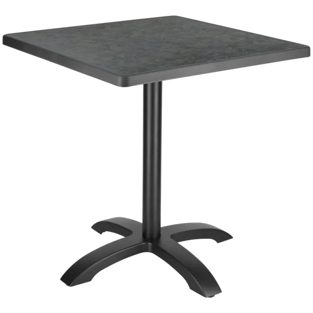 PULSIVA Tafel voor buiten Sevelit vierkant; 70x70x73.6 cm (LxBxH); Tafelblad antraciet, frame zwart; vierkant