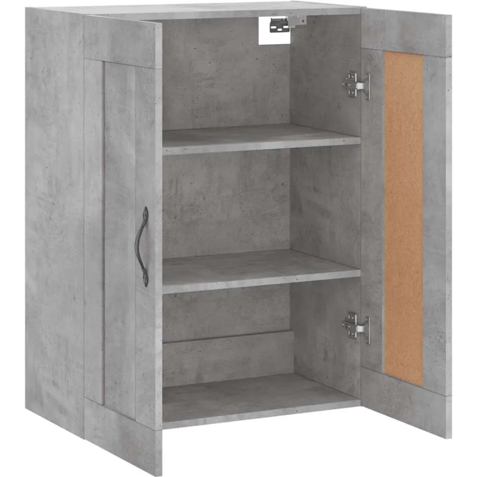 vidaXL Wandkast 69,5x34x90 cm bewerkt hout betongrijs grijs, foto 4