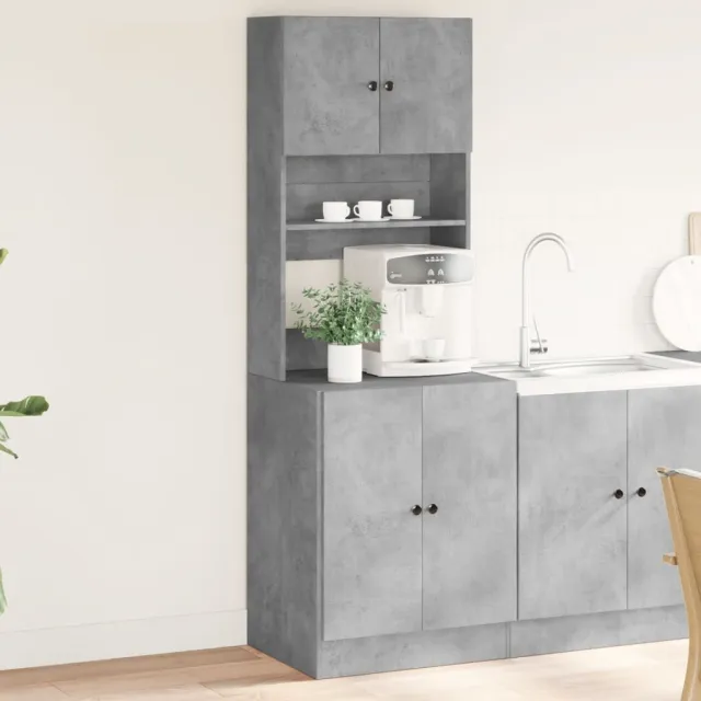vidaXL Keukenkast 60x50x180 cm bewerkt hout betongrijs