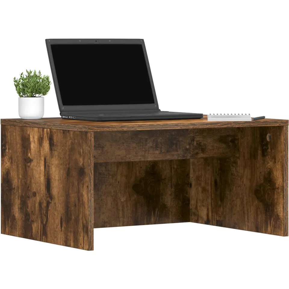 vidaXL Wandbureau Gerookt eiken 60 x 45 x 30 cm Bewerkt hout Bruin