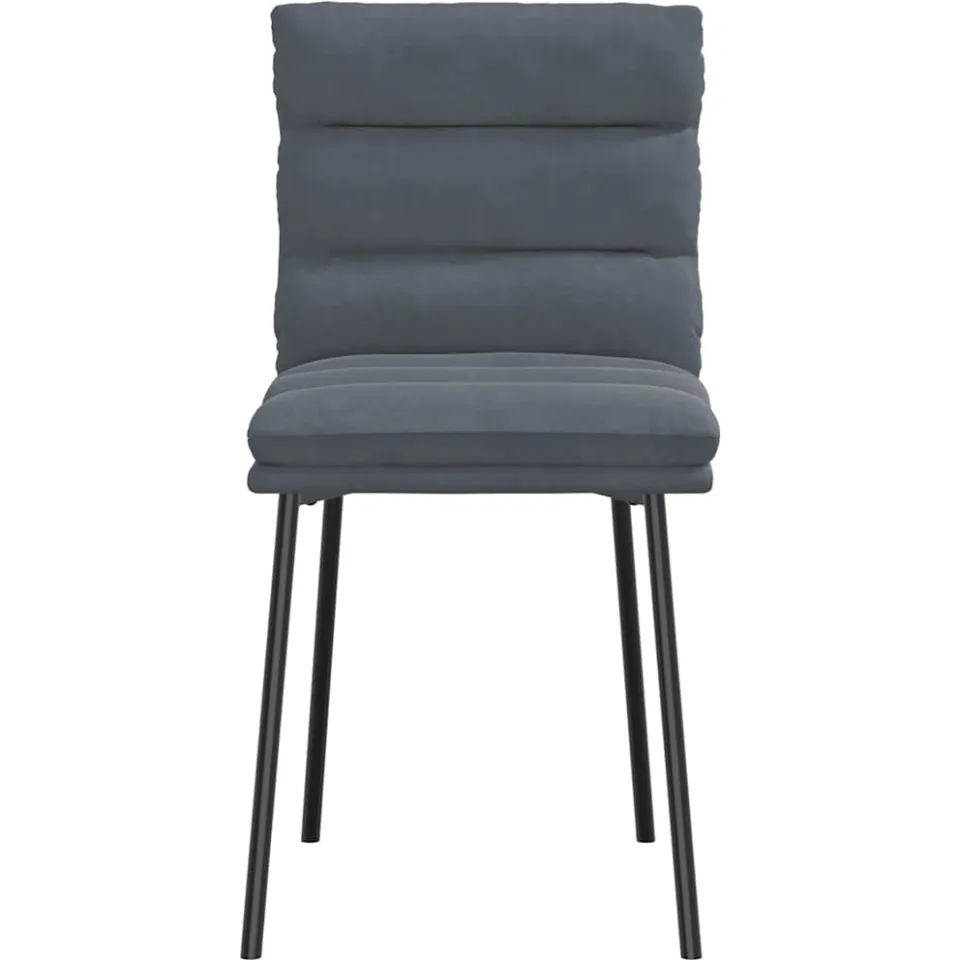 vidaXL Eetkamerstoelen 2 st fluweel donkergrijs, foto 4