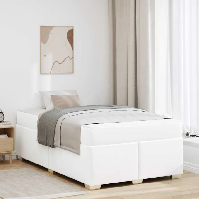vidaXL Bedframe Wit 120 x 200 cm PVC