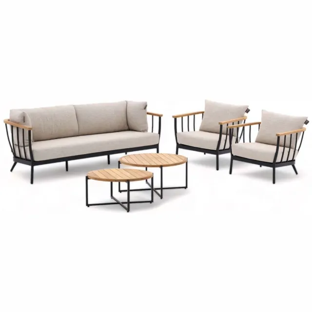 Apple Bee Condor Loungeset Nr. 6 | 5-delig | Black | BEE WETT® Antraciet