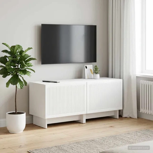 vidaXL Tv-meubel Wit Bewerkt hout, foto 2