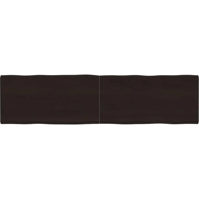 vidaXL Tafelblad natuurlijke rand 160x40x(2-4)cm eikenhout donkerbruin