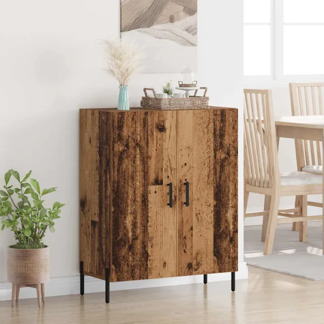 vidaXL Dressoir Oudhout 69,5 x 34 x 90 cm Bewerkt hout bruin, foto 2