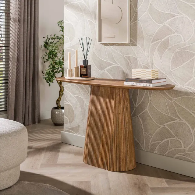 Hoyz Collection Haltafel en kaptafel Nola - Beige - 40x135x76 cm
