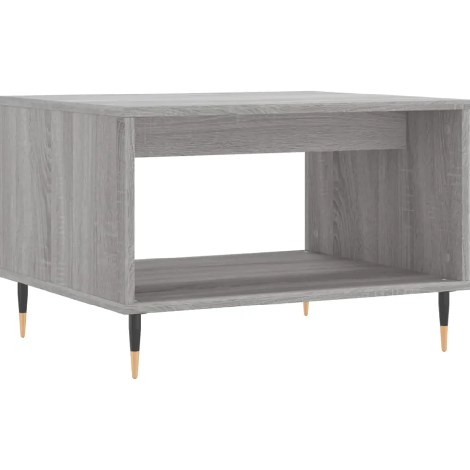 vidaXL Salontafel 60x50x40 cm bewerkt hout grijs sonoma eikenkleurig, foto 3