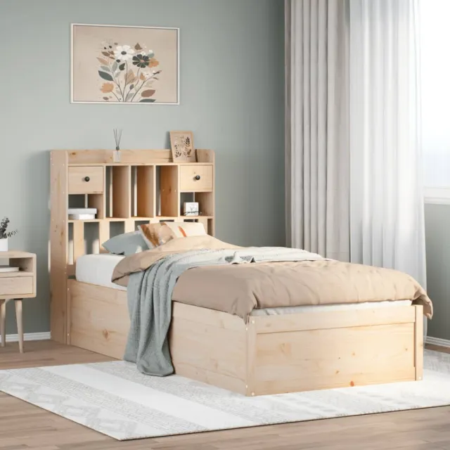 vidaXL Bedframe zonder matras massief grenenhout 90x190 cm Bruin