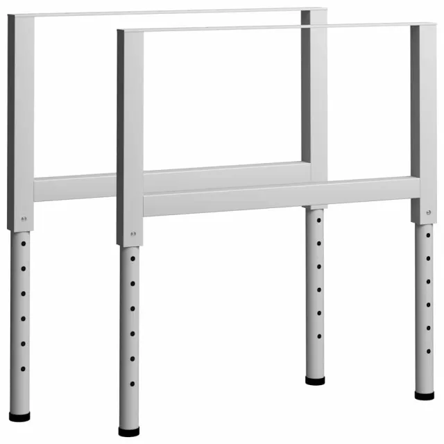 vidaXL Werkbankframes verstelbaar 2 st 85x(69-95,5) cm metaal grijs