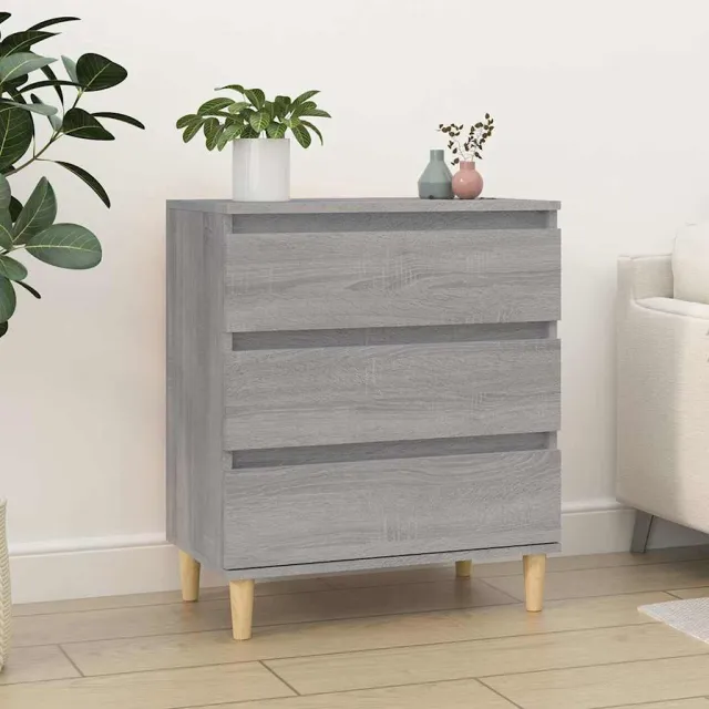 vidaXL Dressoir 60x35x70 cm bewerkt hout grijs sonoma eikenkleurig, foto 2