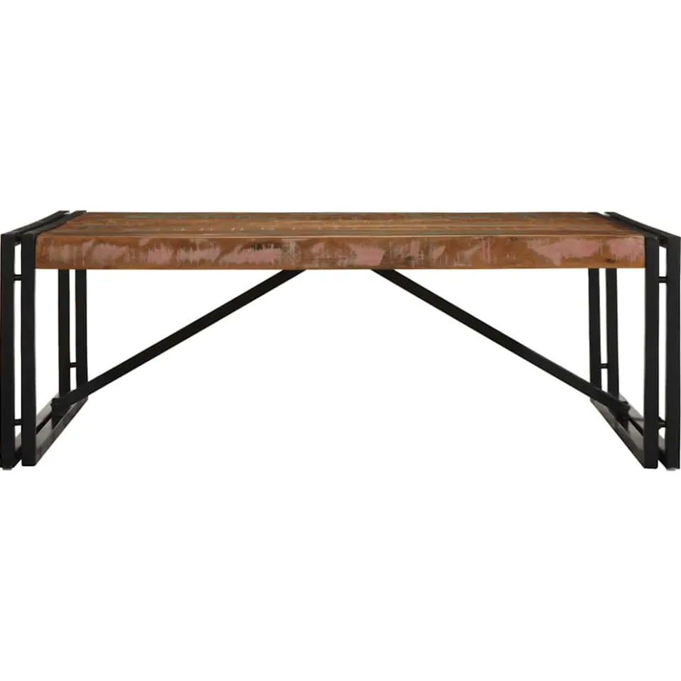 vidaXL Salontafel 100x100x35 cm massief gerecycled hout meerkleurig