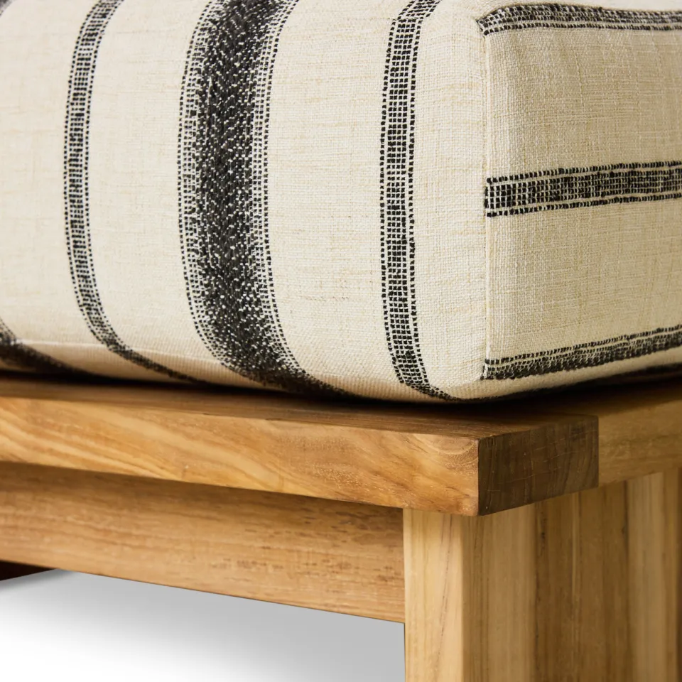 HKLIVING hocker outdoor teak (chalkstripe), foto 6