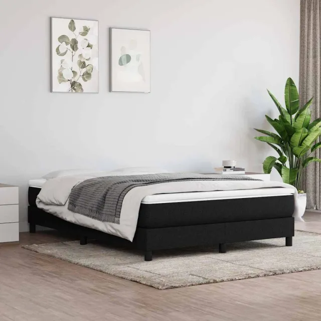 vidaXL Pocketveringmatras medium 140x200x20 cm stof zwart