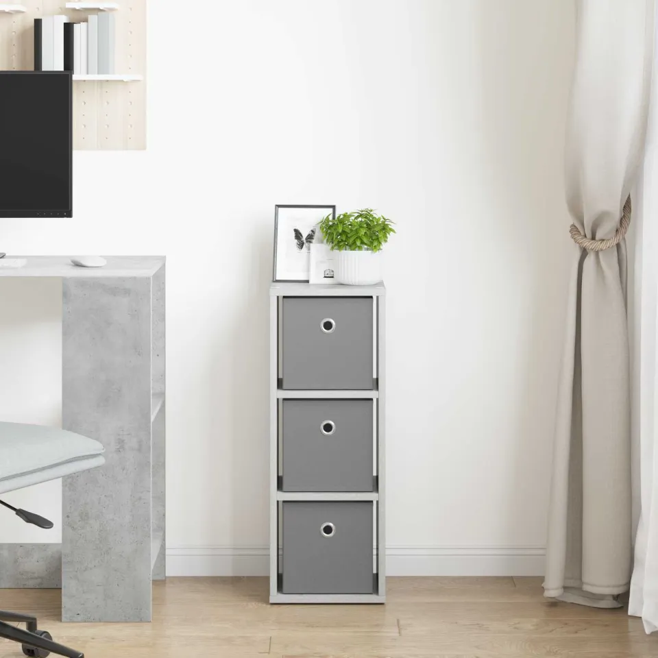 vidaXL Dressoir Beton Grijs 25,5 x 22 x 69,5 cm, foto 3